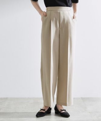 【SALE】GROVE (Women)/グローブ【洗える/美脚ラインキープ】ワイドパンツ(2002505530) ベージュ051 パンツ・ズボン【三越伊勢丹/公式】