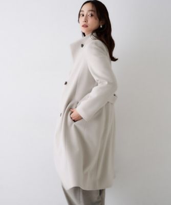 きれいめ／スタイリッシュ】2WAYスタンドカラーロングコート