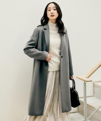 ＜UNTITLED (Women)＞【スタイリッシュ／オンオフ兼用】ウールチェスターコート（２００２５０５５４４）
