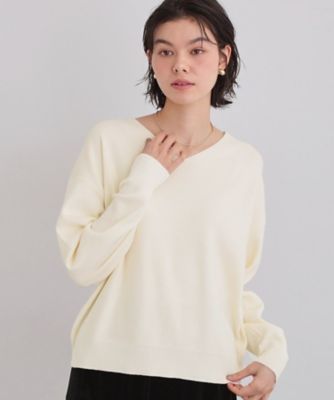 ＜THE SHOP TK (Women)＞【すっきりシルエットが叶う】大人のためのＶネックニット／毛玉になりにくい／静電気防止／洗濯機ＯＫ（２００２５０５６６２）