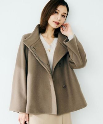 着回しが効く／オンオフアウター】ウールショートコート