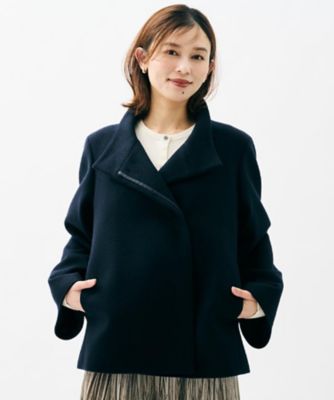 【新品♡01Sサイズ】UNTITLEDアンタイトルウールショートコートブラック黒 UNTITLED（アンタイトル） （株）ワールド / レディース 用 ショート