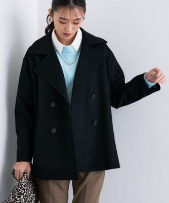 軽やか／ゆったり】ウール混ショートトレンチコート