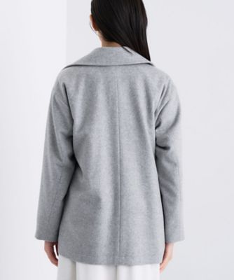 軽やか／ゆったり】ウール混ショートトレンチコート