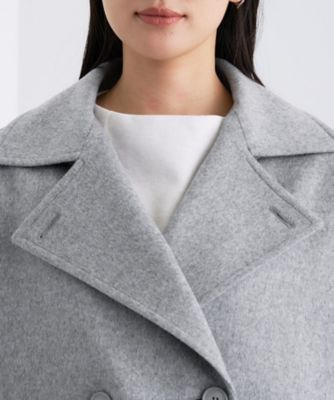 軽やか／ゆったり】ウール混ショートトレンチコート