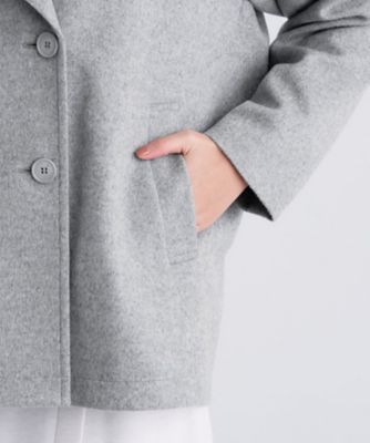 軽やか／ゆったり】ウール混ショートトレンチコート