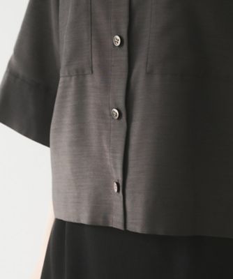 【前開き／洗える】ショート丈シアーシャツ（２００２５０５７４０）