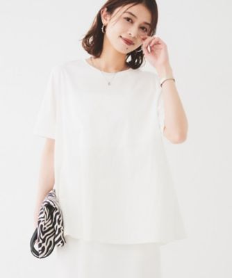 UNTITLED L (Women/大きいサイズ)/アンタイトルＬ 【ＵＶカット／接触冷感／Ｔシャツ】異素材ドッキングペプラム（２００２５０５７５０）