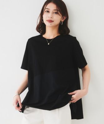【ＵＶカット／接触冷感／Ｔシャツ】異素材ドッキングペプラム（２００２５０５７５０）