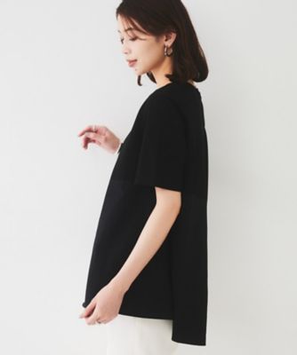 【ＵＶカット／接触冷感／Ｔシャツ】異素材ドッキングペプラム（２００２５０５７５０）