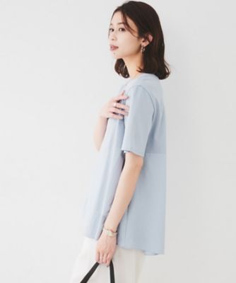 【ＵＶカット／接触冷感／Ｔシャツ】異素材ドッキングペプラム（２００２５０５７５０）