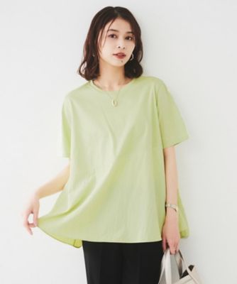 【ＵＶカット／接触冷感／Ｔシャツ】異素材ドッキングペプラム（２００２５０５７５０）
