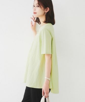 【ＵＶカット／接触冷感／Ｔシャツ】異素材ドッキングペプラム（２００２５０５７５０）