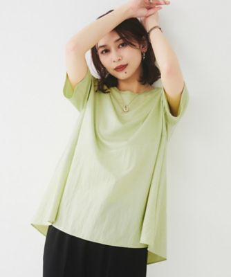 【ＵＶカット／接触冷感／Ｔシャツ】異素材ドッキングペプラム（２００２５０５７５０）