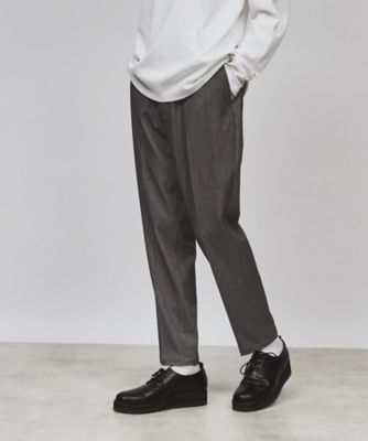 MHL. 日本製 コットンカルゼ 1プリーツ パンツ ミリタリーライク ブラック DRY COTTON PLAINWEAVE | MHL.（エムエイチエル） ｜【公式