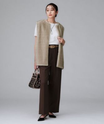 トレンド／ジレ】フェイクファーベスト（2002505895