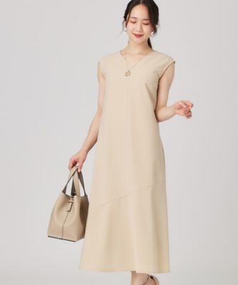 【SALE】COUP DE CHANCE (Women)/クードシャンス【手洗い可/日本製】フレアワンピース(2002505923) ベージュ050 ワンピース・ドレス【三越伊勢丹/公式】