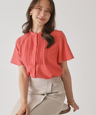 【SALE】COUP DE CHANCE (Women)/クードシャンス タックデザインブラウス(2002505940) アカ061 トップス【三越伊勢丹/公式】