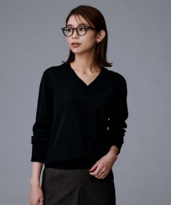 洗える／きれいめ】Vネックプルオーバーニット（2002505983