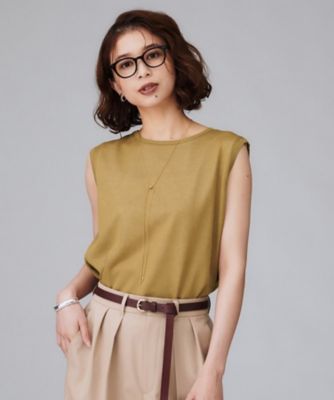 【SALE】UNTITLED (Women)/アンタイトル【アンサンブル可/秋カラー】シアーノースリーブ プルオーバー(2002506075) チャ041 トップス【三越伊勢丹/公式】