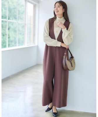 すっきり縦長シルエット】サロペットパンツ