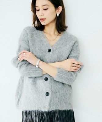 ＜UNTITLED (Women)＞【ゆったり／モヘヤニット】アルパカ混シャギー　カーディガン（２００２５０６０８６）