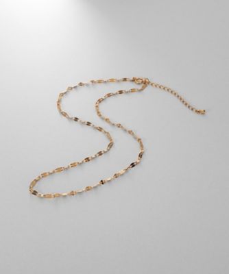 ＜COCOHNIK ONKITSCH (Women)＞シルバー　デザインチェーン　デュアルペタルネックレス（３８ｃｍ）　ＧＰ（２００２５０６３９０）