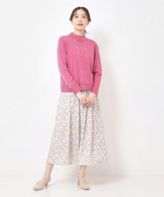 M～3Lサイズ／アンサンブル／洗える】エターナルニットプルオーバー