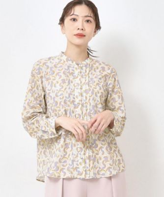 ＜CORDIER (Women)＞【Ｍ～３Ｌサイズ／セットアップ／洗える】エスポワール幾何プリントブラウス（２００２５０６４３９）