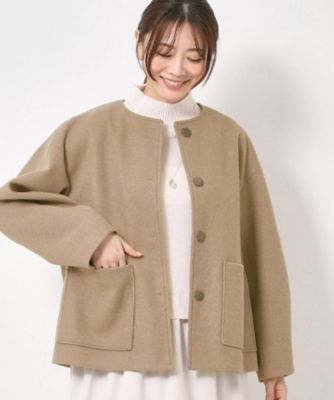 ベージュ系 レディースのノーカラージャケット | 三越伊勢丹オンライン
