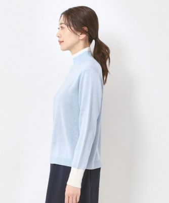 配色衿ハイネックプルオーバーニット（2002506445