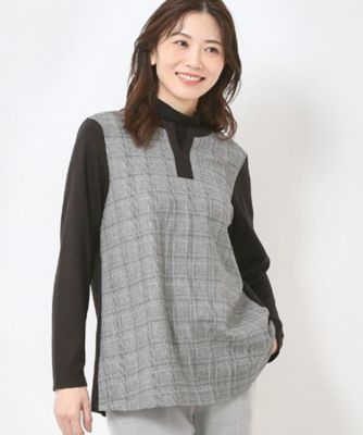 【SALE】CORDIER (Women)/コルディア【M~4Lサイズ/2WAYストレッチ/洗える】クレール チュニック クロ219 トップス【三越伊勢丹/公式】