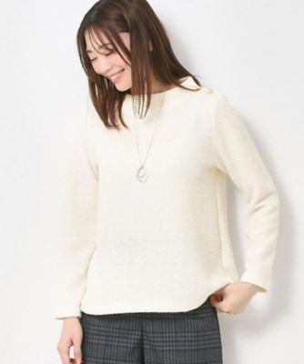 M～3Lサイズ】ニットツイード長め丈プルオーバージャージ