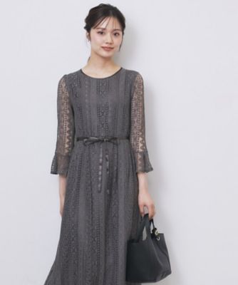 マイラン　カシュクールワンピース 洗える】ストライプ柄 カシュクールワンピース