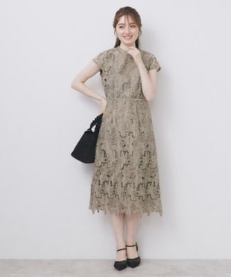 ワンピース シフォン ドレス ラペルレース バイカラー レース 5 楽天市場】シフォン ワンピース レディース 春 レース ロング丈
