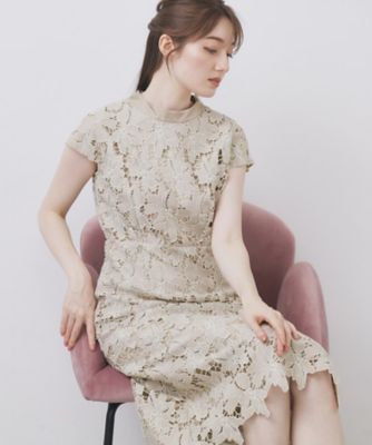 新品♡バイカラーレースワンピース dazzlin ワンピース バイカラーレースラインワンピース