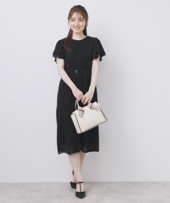 【美品✨】フォクシー　フレアタックワンピース　切替　Aライン　ストレッチ　M 美品✨】フォクシー フレアタックワンピース 切替 Aライン