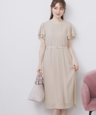 【美品】メラーンジュ　Aラインワンピース　リバティ柄　フロントタック フロントタックワンピース