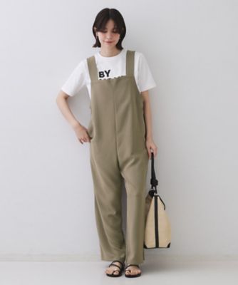 【美品・未使用・未洗濯】PAR ICI ベージュ サロペット フリーサイズ イージーサロペット【洗濯機洗い可】（2002506564