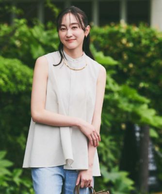 【接触冷感／吸水速乾】フレアバックシャンブラウス（２００２５０６５８７）