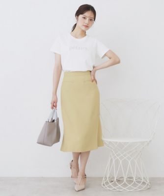 バックフレアマーメイドスカート【洗濯機洗い可／イージー