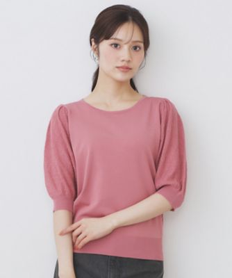 未使用☆40☆テンセルストレッチ パフスリーブ ニット☆23区 パフスリーブニット【洗濯機洗い可】（2002506801