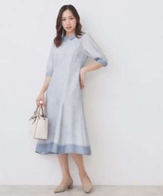 【良品】フォクシーニューヨーク★バイカラーワンピース　２WAY　手洗い　リボン 良品】フォクシーニューヨーク☆バイカラーワンピース 2WAY