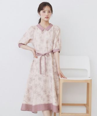 【SALE】index (Women)/インデックス 2WAY パネルフラワーバイカラーワンピース【洗濯機洗い可/イージーアイロン】(2002506804) ピンク171 ワンピース・ドレス【三越伊勢丹/公式】