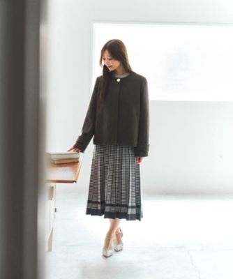 ノーカラーショートコート（2002506867） | index (Women