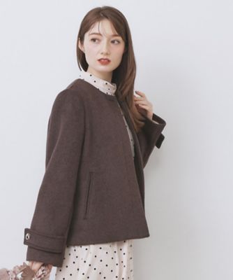 ノーカラーショートコート（2002506867） | index (Women