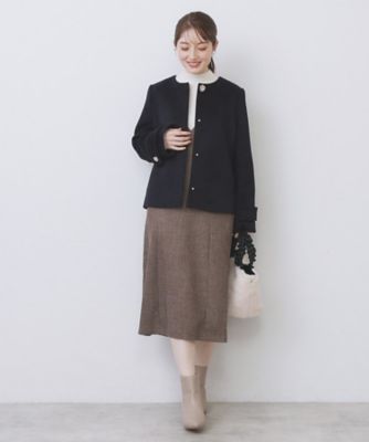 イエナ　ノーカラーショートコート ノーカラーショートコート（2002506867） | index