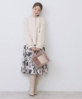 ノーカラーショートコート（2002506867） | index (Women