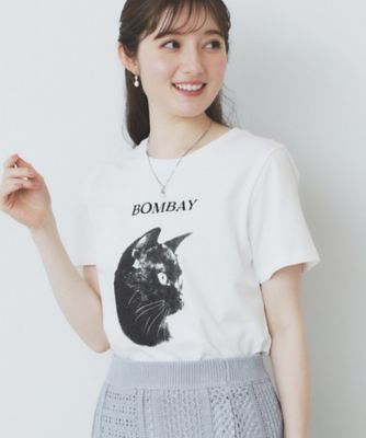 ねこプリントＴシャツ【洗濯機洗い可】（２００２５０６８８６）