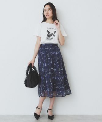 ねこプリントＴシャツ【洗濯機洗い可】（２００２５０６８８６）